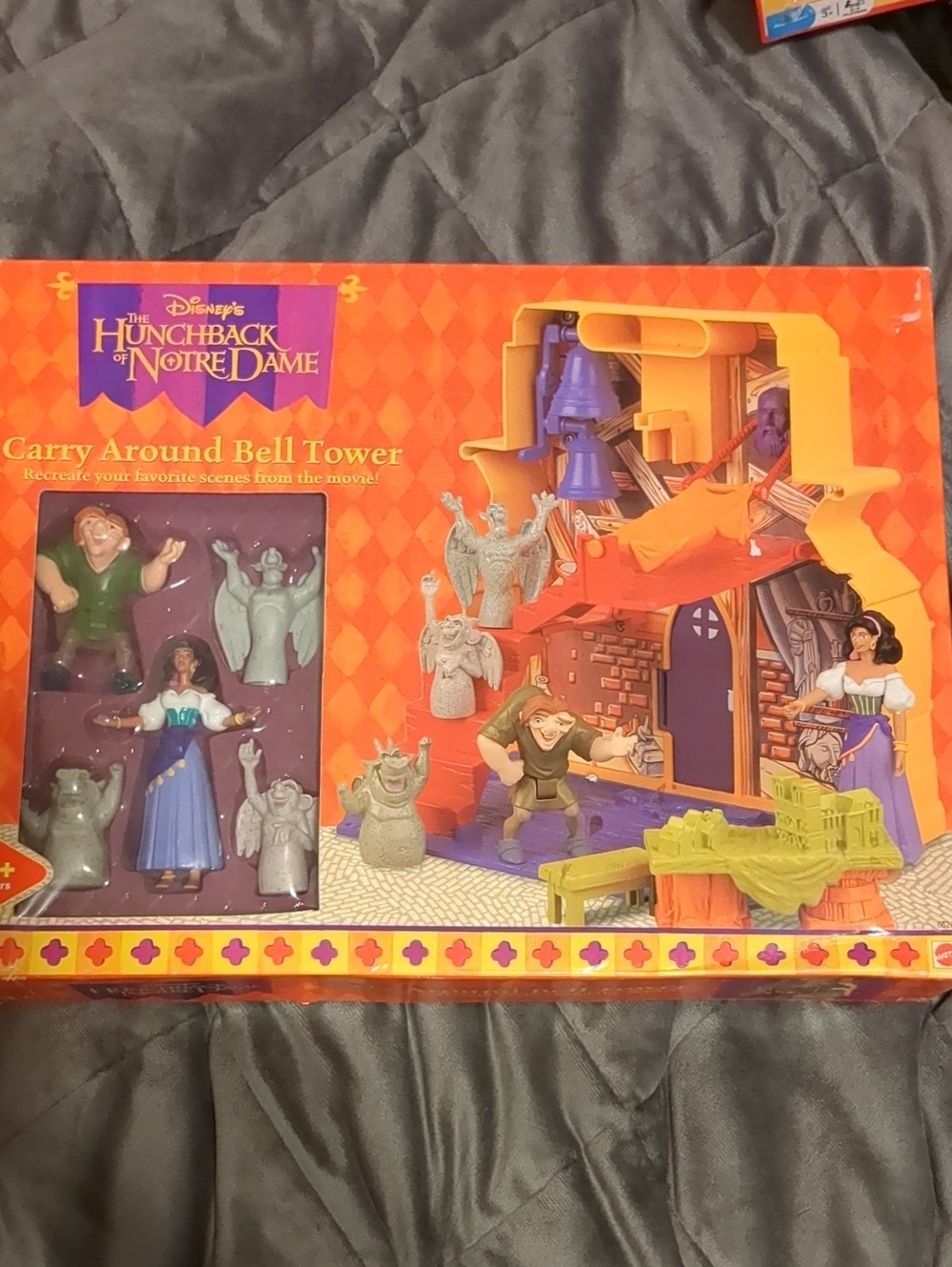 Disney Hunchback of Notre Dame Playset with Orange Box and Purple Bell